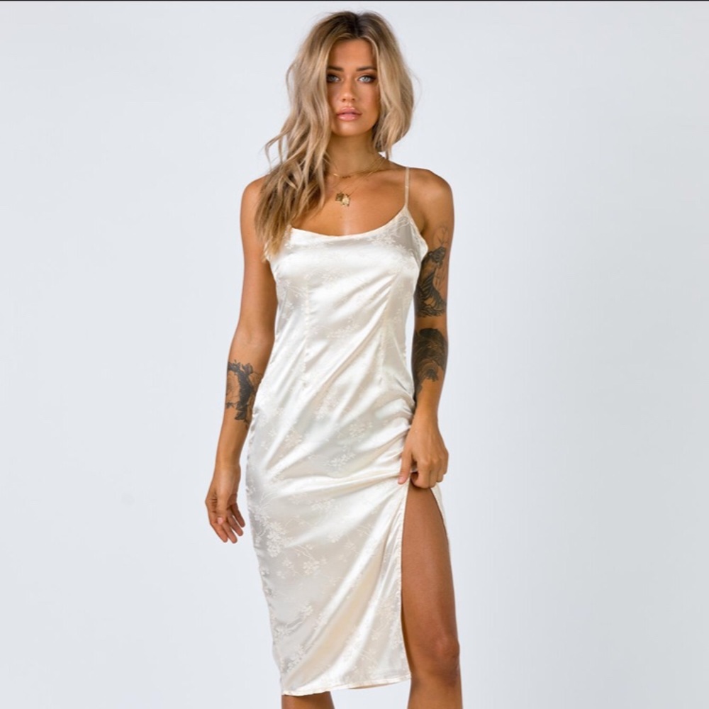 Ziva white midi dress Princess Polly